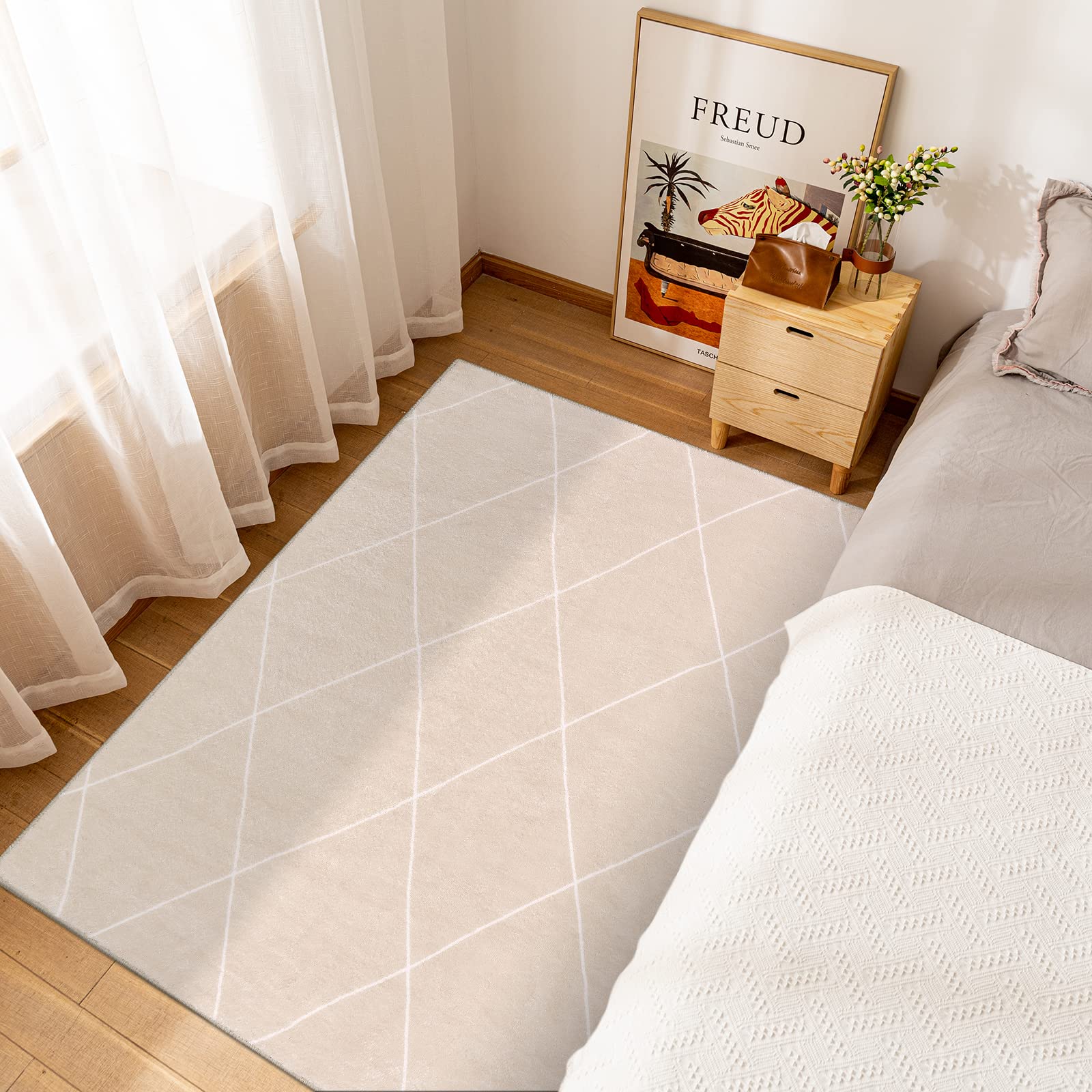 Amazon | HAOCOO カーペット 洗える 90х150cm 北欧 約1畳 ラグ ホット