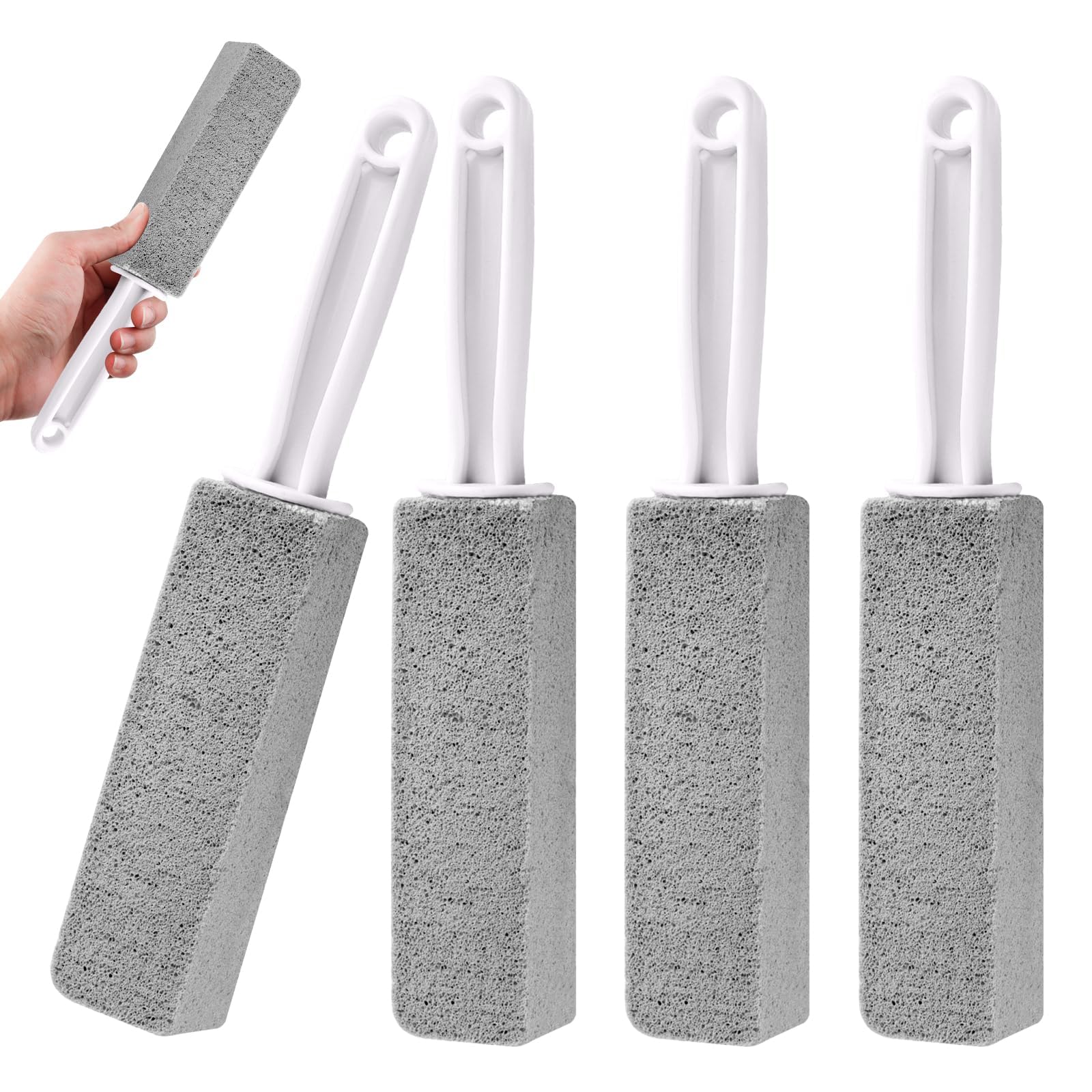 4 Pack Toilet Cleaning Brush with Handle, Toilet Block Pumice Stone Toilet Brush Cleaner-image-39