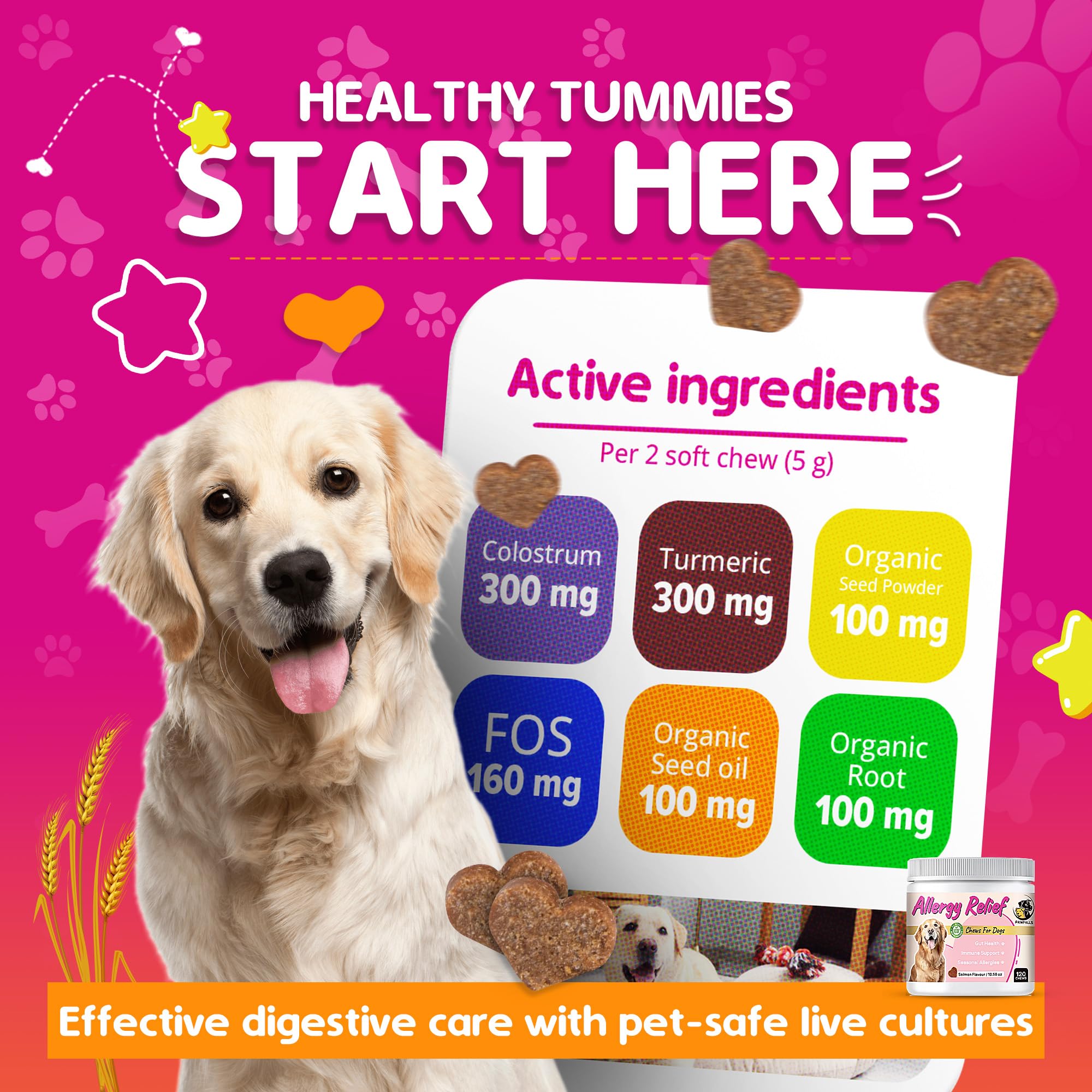 Pawfalls Allergy Relief Chews for Dogs, Itchy Skin, Hot Spots & Seasonal Allergy Support, Anti-Itch Supplement with Omega-3 - Image 4