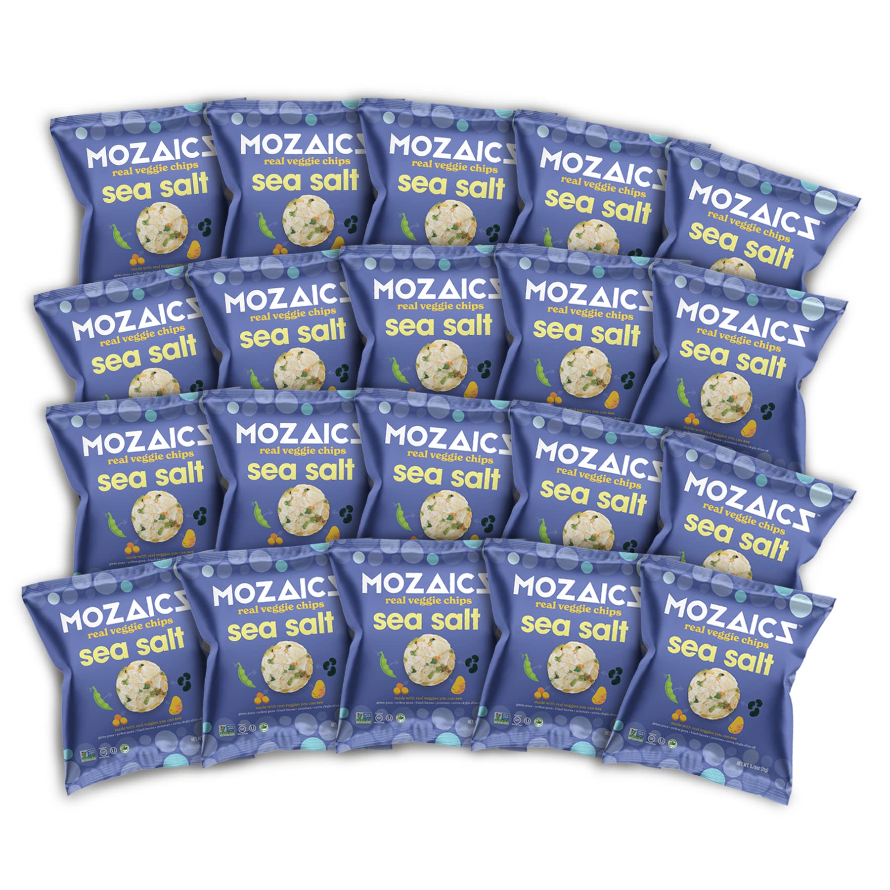 Buy Mozaics SEA SALT snack bags Popped Veggie Chips (20pack