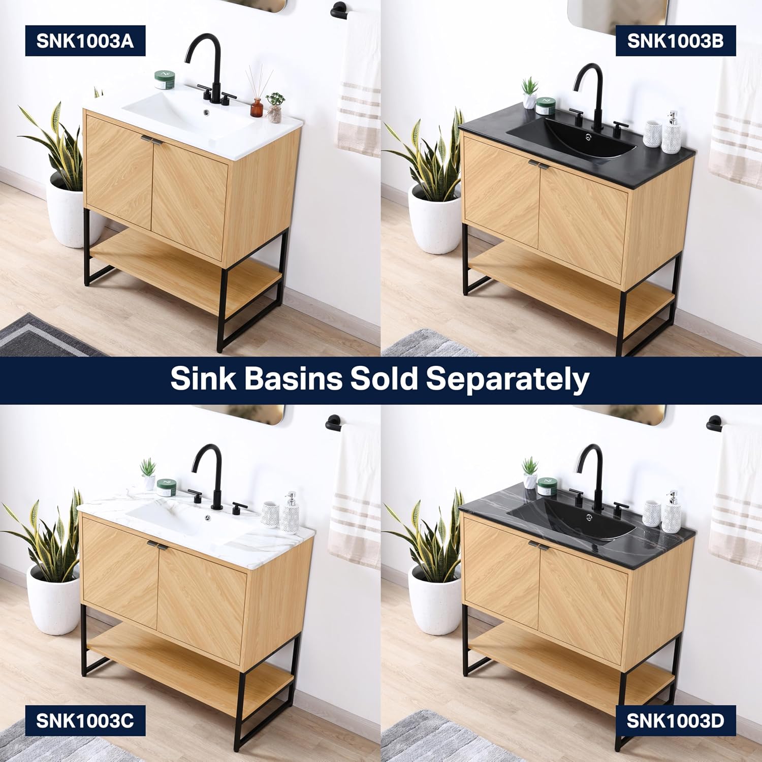 JONATHAN Y Juhl Oak 35 in. W x 18 in. D x 33 in. H Modern Bathroom Vanity Cabinet with Chevron-Front and Soft-Close Doors, Freestanding Storage (Sink Basin Not Included) VAN1015A