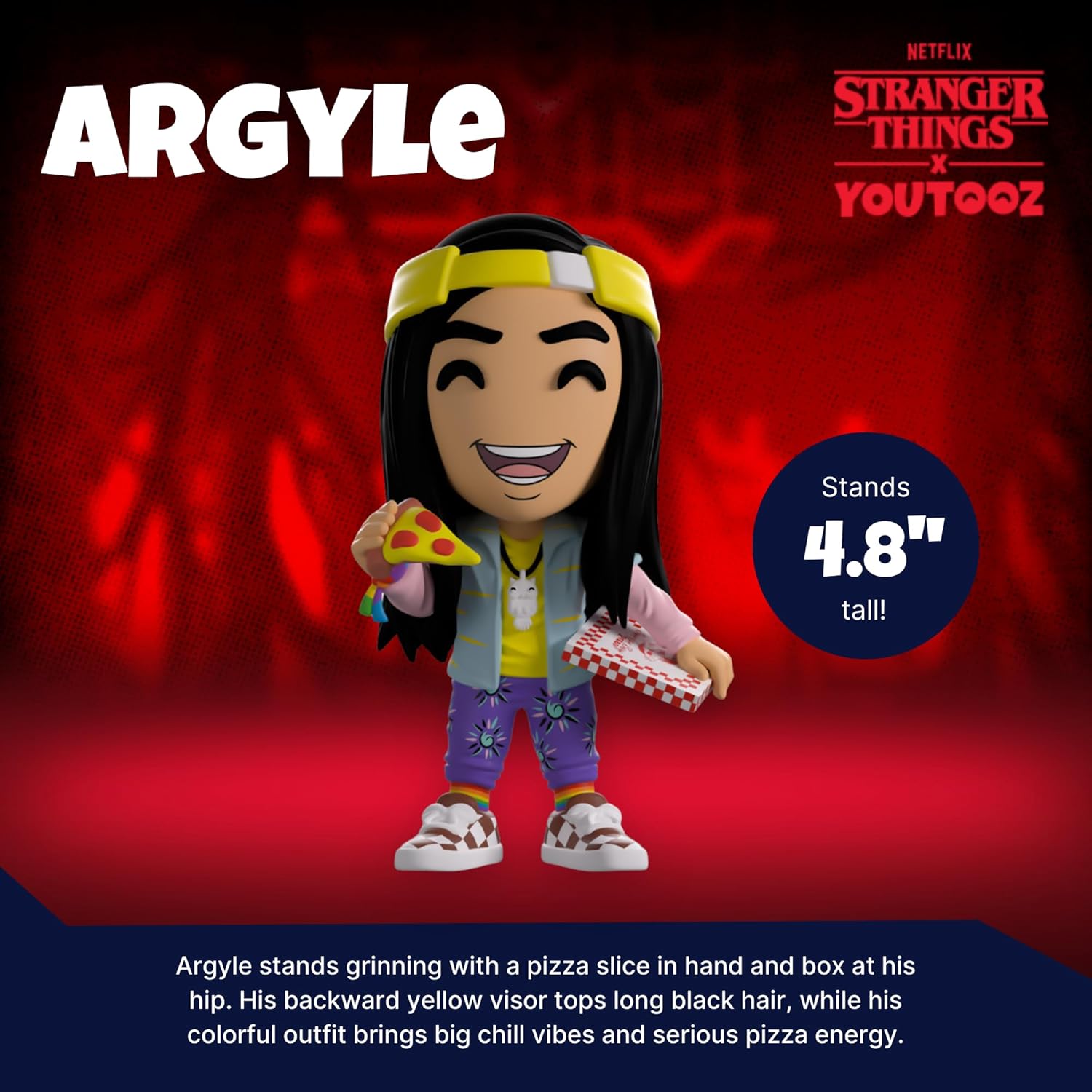 Youtooz Argyle 4.6” Vinyl Figure – Stranger Things Netflix Collectible Character, Argyle Action Figure from Stranger Things Collection