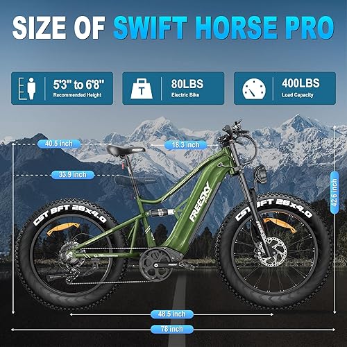 Vista 9 de FREESKY Bicicleta eléctrica BAFANG de 2500 W para adultos, 48 V 30 Ah Samsung Cells batería extraíble Ebike 120 millas, 38+MPH, 26 pulgadas Fat Tire