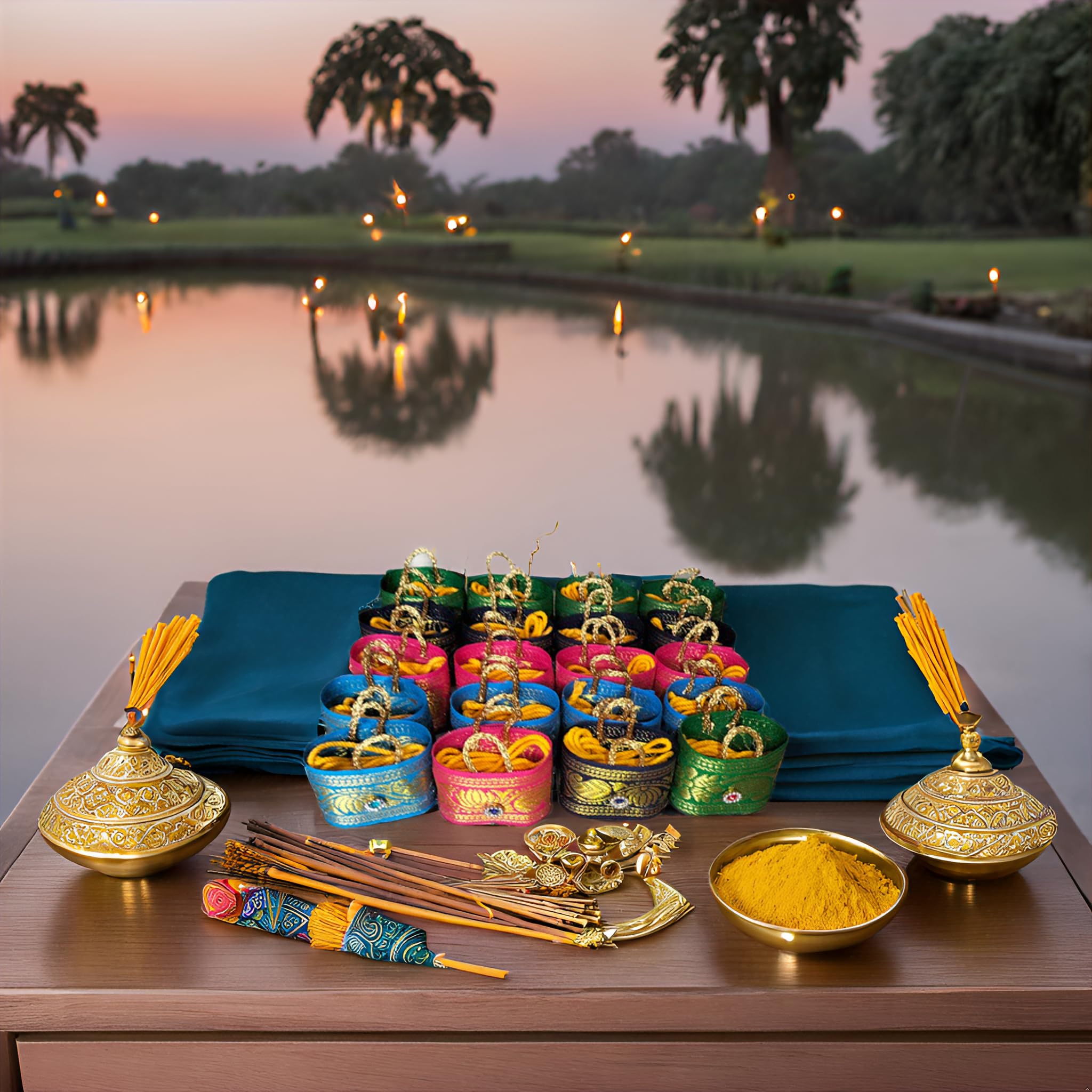 Thamboolam Return Gift Set - Turmeric & Kumkum -3