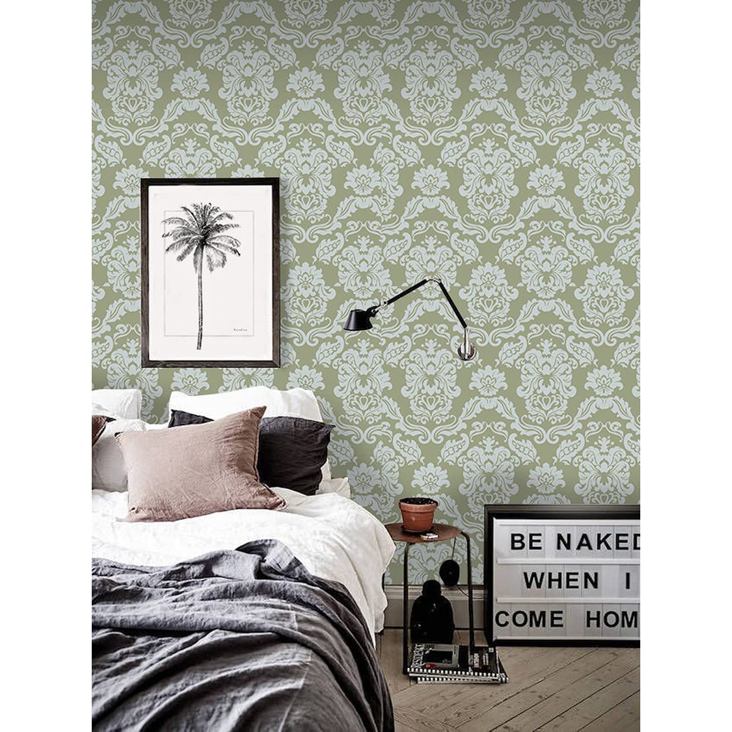 Papier peint latex 290x290cm salon chambre cuisine avec ornement floral