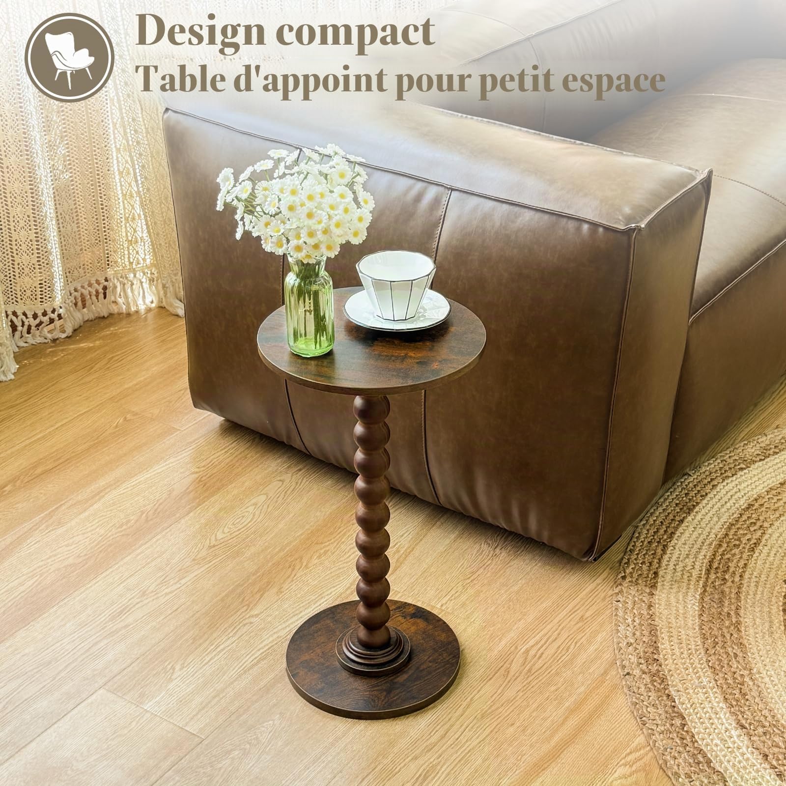 Fultyle Table d'appoint, Marron
