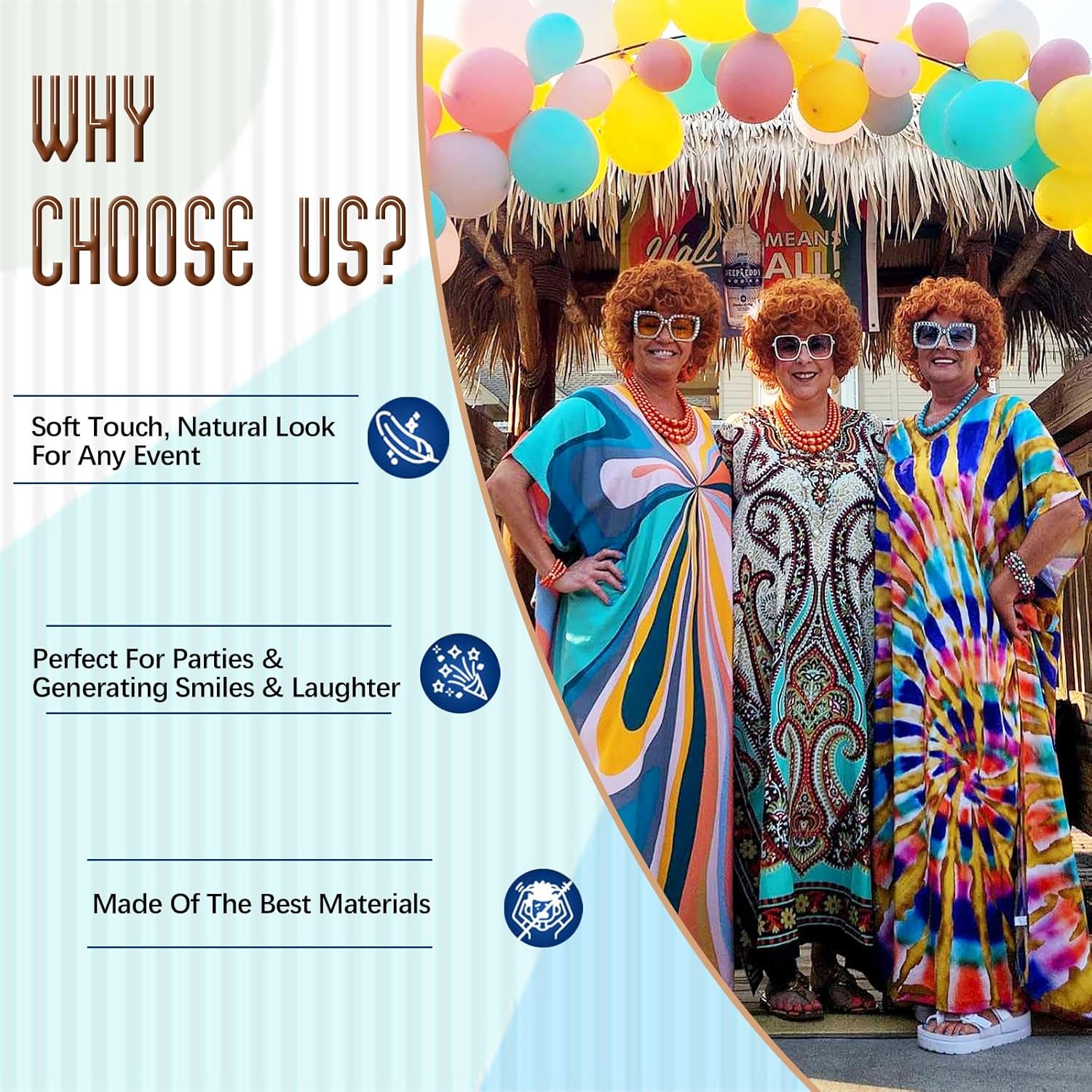 5Pcs Reddish Orange Curly Wig + Glasses +Yellow Jewelry Sets+Wig Cap for Landlady Costume Short Curly Orange Wig for Cosplay Halloween Party - Image 6