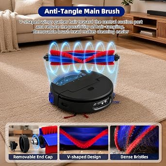 11 Pcs Replacement Parts for Dyson Spot+Scrub Ai Wet and Dry Robot Vacuum | 1 Main Brush, 1 Roller Mop, 2 Pairs (4) Side Brushes, 4 Filters, 1 Cleaning Tool, Accessories Kit