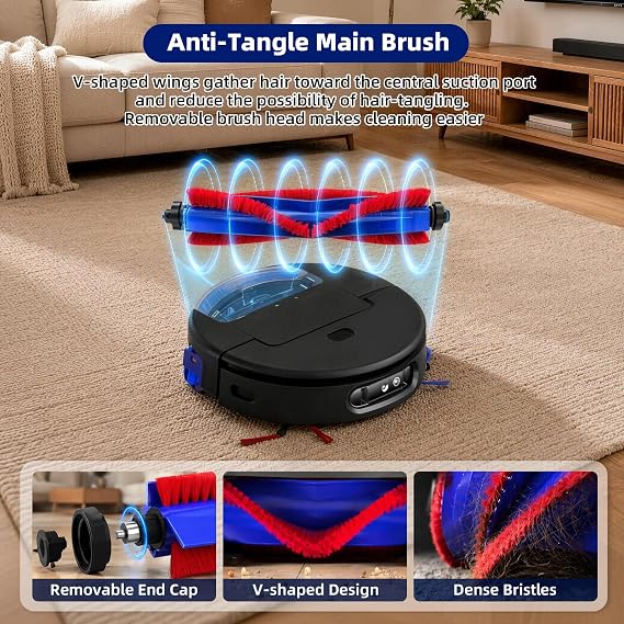 11 Pcs Replacement Parts for Dyson Spot+Scrub Ai Wet and Dry Robot Vacuum | 1 Main Brush, 1 Roller Mop, 2 Pairs (4) Side Brushes, 4 Filters, 1 Cleaning Tool, Accessories Kit