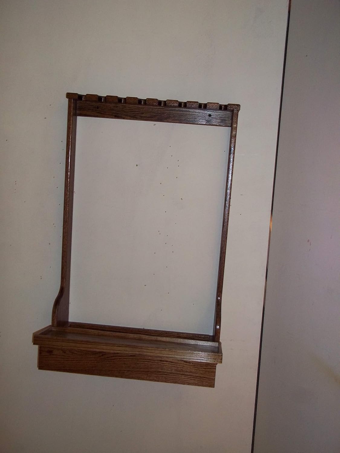 handmade 8 Gun Vertical Wall Rack - Single Barrel Model (Walnut Finish)