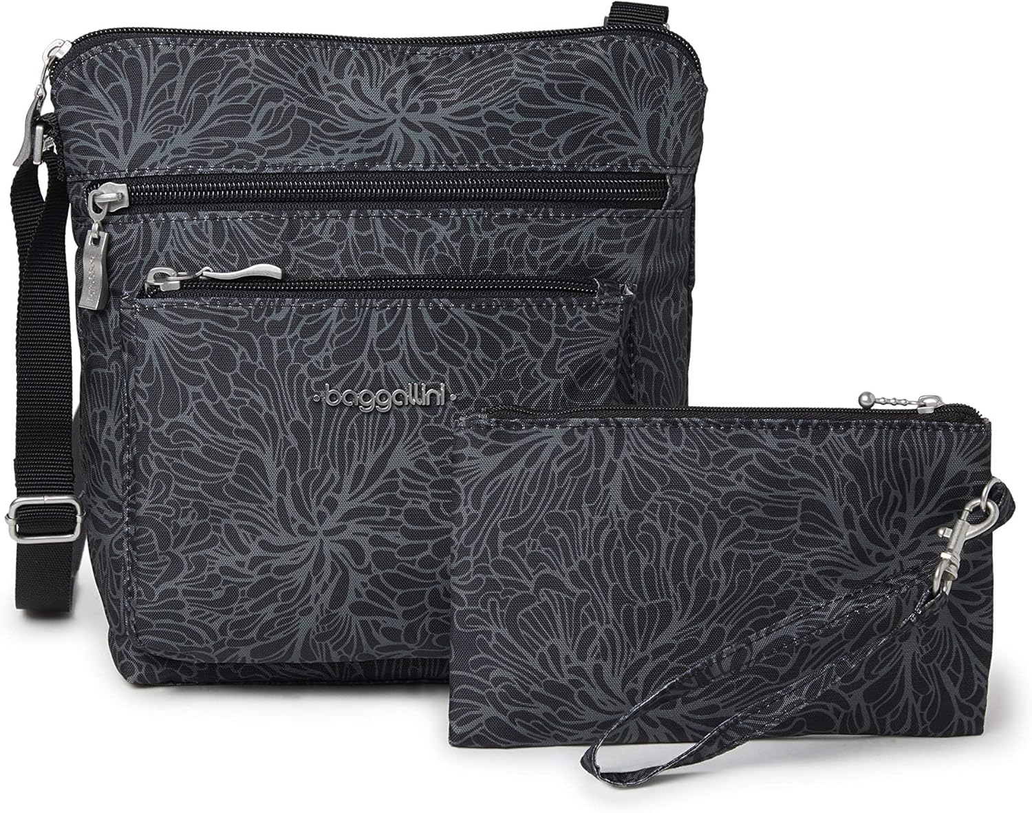 Baggallini Pocket Crossbody Bags for Women 8x8 Small Lightweight Durable Water-resistant Travel Purse W/Rfid