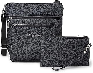 Baggallini Pocket Crossbody Bags for Women 8x8 Small Lightweight Durable Water-resistant Travel Purse W/Rfid