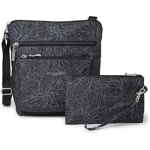Baggallini Pocket Crossbody Bags for Women 8x8 Small Lightweight Durable Water-resistant Travel Purse W/Rfid
