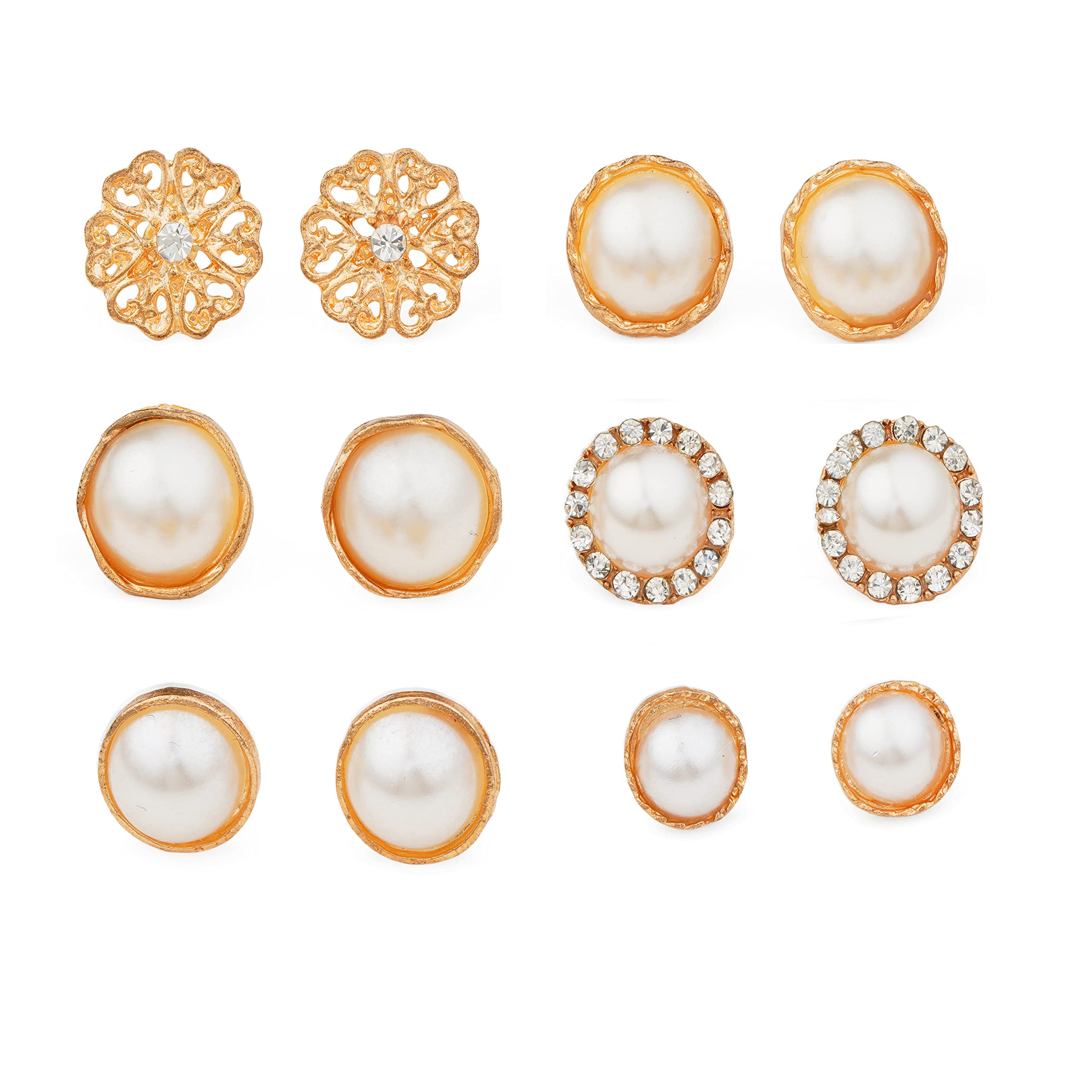 Fashion Frill Delicate Earrings For Women AD Geometric Gold Plated Stud & Drop Earrings For Women Girls Western Stylish Latest Fancy Earrings Set Combo (B0B82N7XF7) Amazon Price History, Amazon Price Tracker