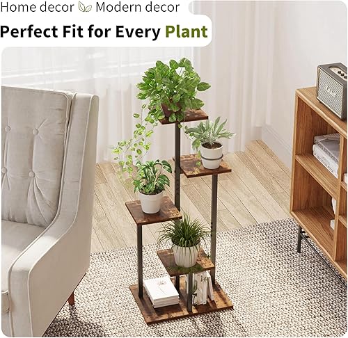 Miniatura 8 de Soporte de 4 niveles para plantas de interior, soportes escalonados para plantas de interior múltiples, soporte de esquina para flores para la sala