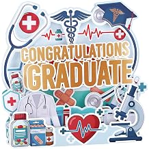Pop Up Medical Graduation Card - 5-Layered Congratulations Graduate Greeting Card for Future Doctors, Nurses, Med School Students - Includes Envelope and Blank Note Card