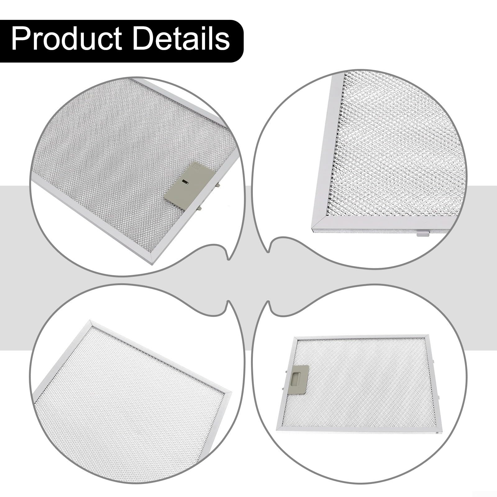 Filtro di ricambio per cappa da cucina, 340 x 280 x 9 mm, 5 strati in acciaio , filtro antigrasso per cappa da cucina (2 pezzi