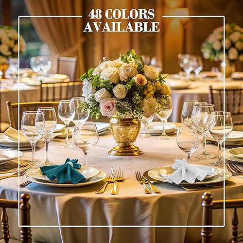 Miniatura 324 de Ultimate Textile -1 docena - Reversible Shantung Satin - Majestic - Servilletas de tela Majestic de 17 x 17 pulgadas color azul pizarra