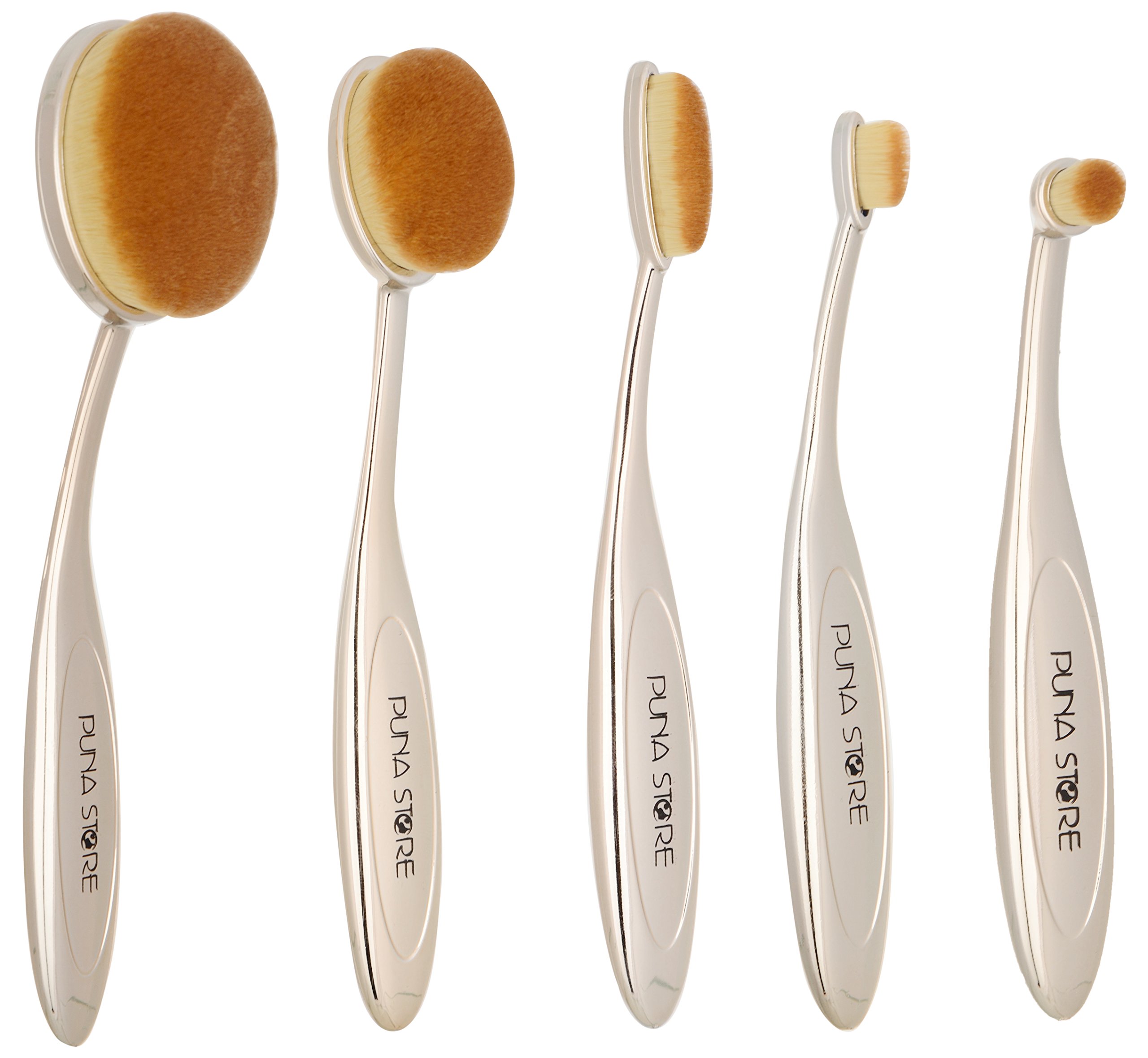 Puna Store® 5 Piece Oval Brush Set (Gold)-image-47