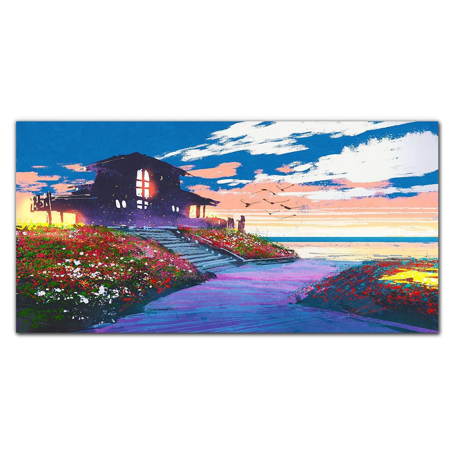 Crédence de cuisine en verre trempé adhésive de 120x60cm murale et étanche