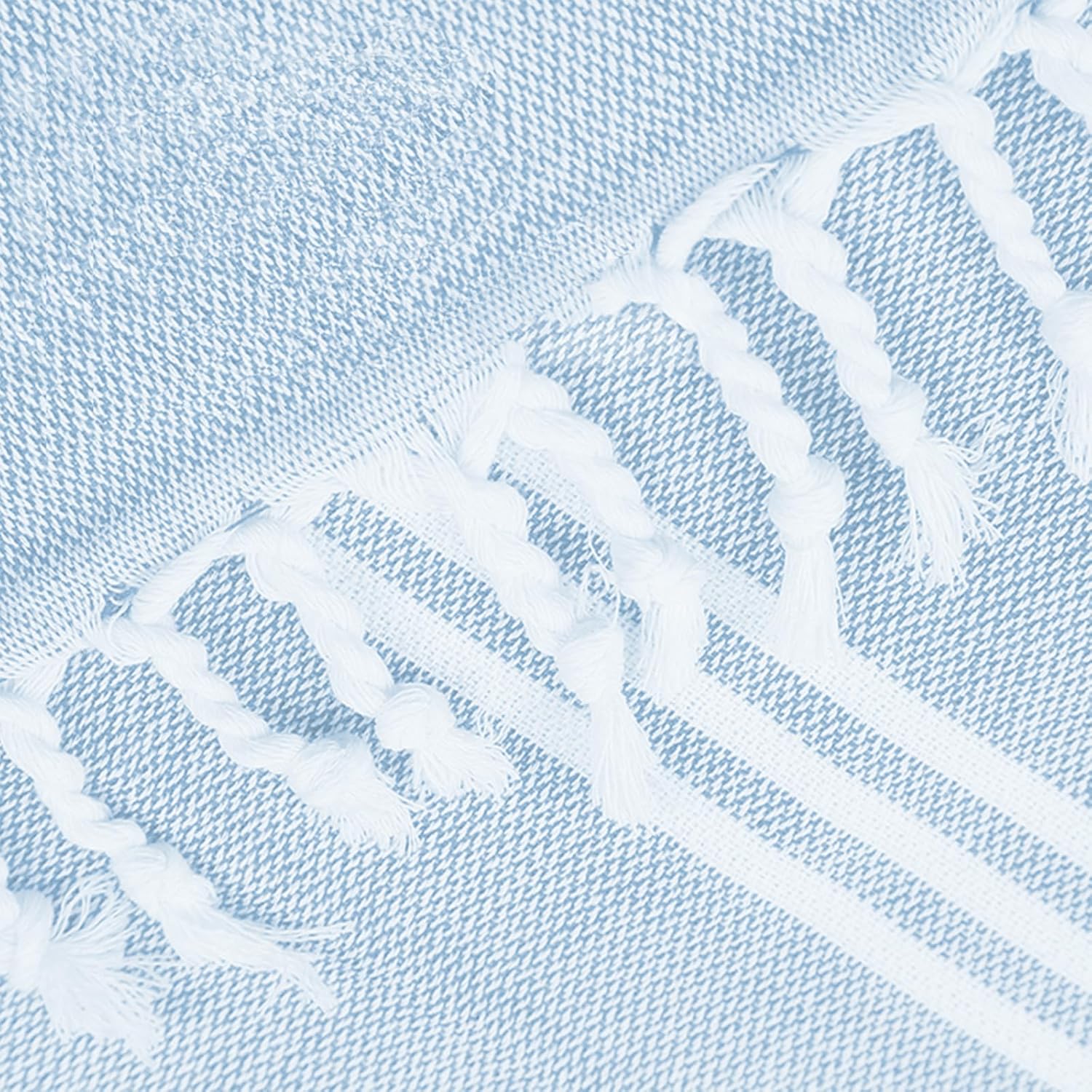 1pcs Large Turkish Cotton Poncho Towel Surf Poncho Changing Robe with Hood and Front Pocket Absorbent Wearable Towel Hooded Beach Towel for Adult Man Women Surf Beach Pool and Swim(blue M) - Image 6