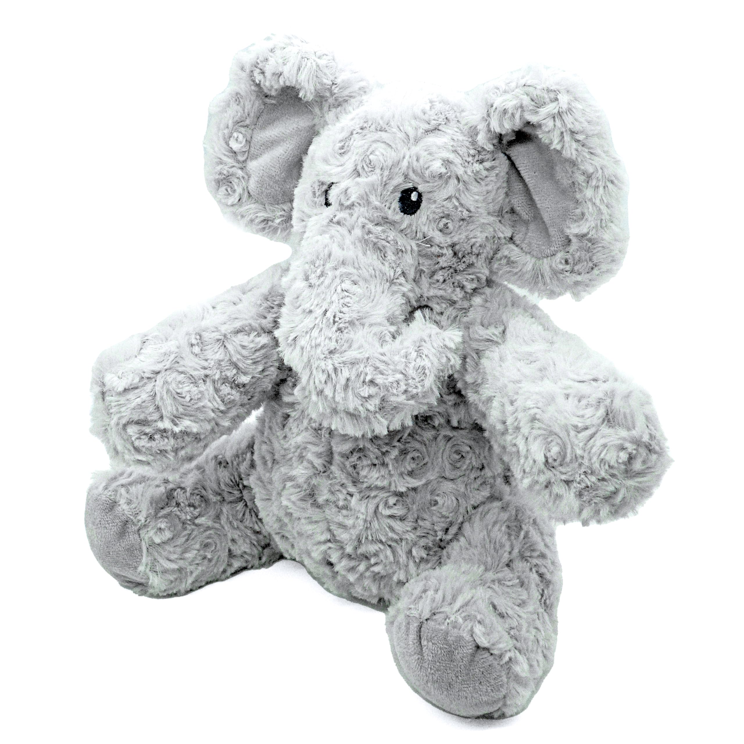 Bouillotte Micro-Onde Peluche (23 cm) - Doux et Chaud, Idéal pour Soulager les Coliques chez les Bébés - Elefhant en Peluche à Câliner et à Embrasser - Bouillotte Doudou - Sachet de Graines Amovible