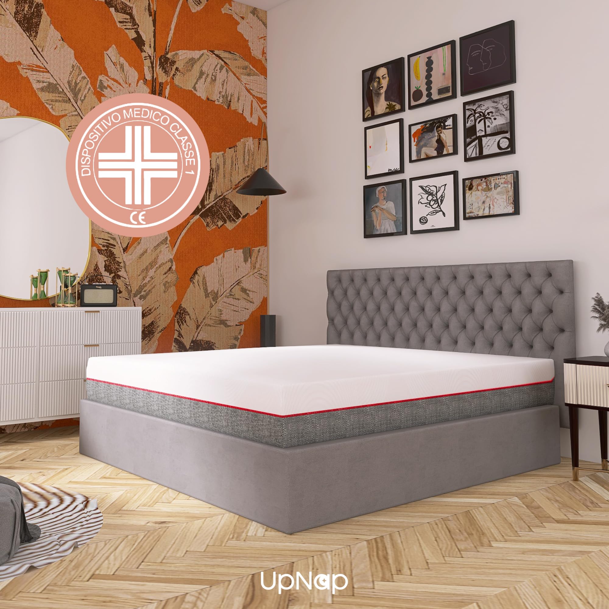 Coral | Materasso Piazza e Mezza 120 x 190 con Molle Insacchettate e Memory Foam | Altezza 30 cm | Dispositivo Medico Classe 1 | Ergonomico, Anallergico e Antibatterico | Made in Italy