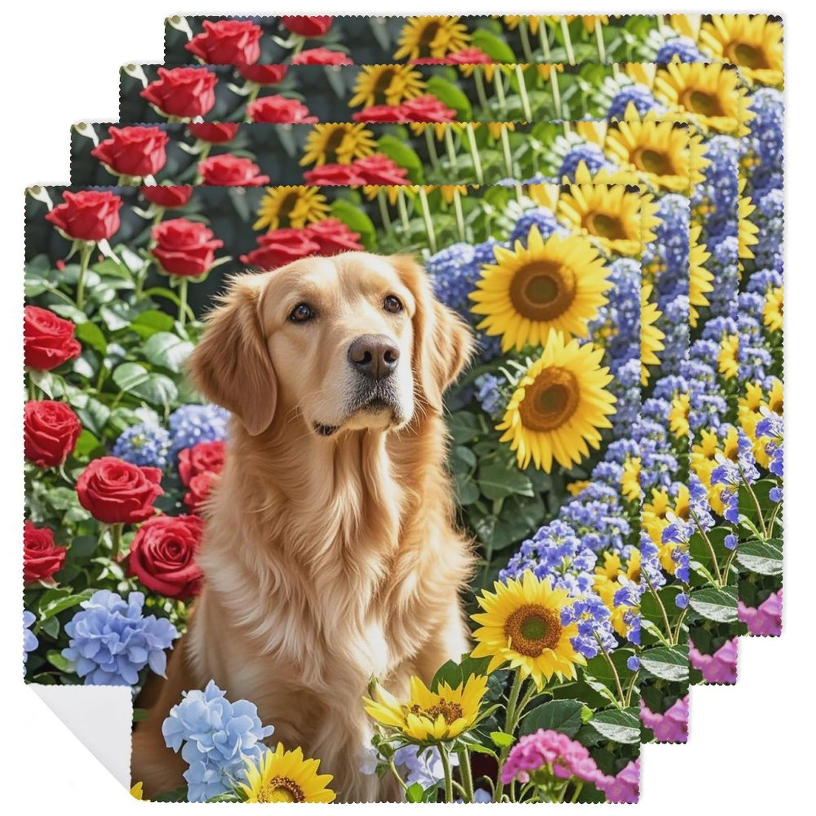 Servilletas de tela lavables de Golden Retriever, el regalo ideal para bodas