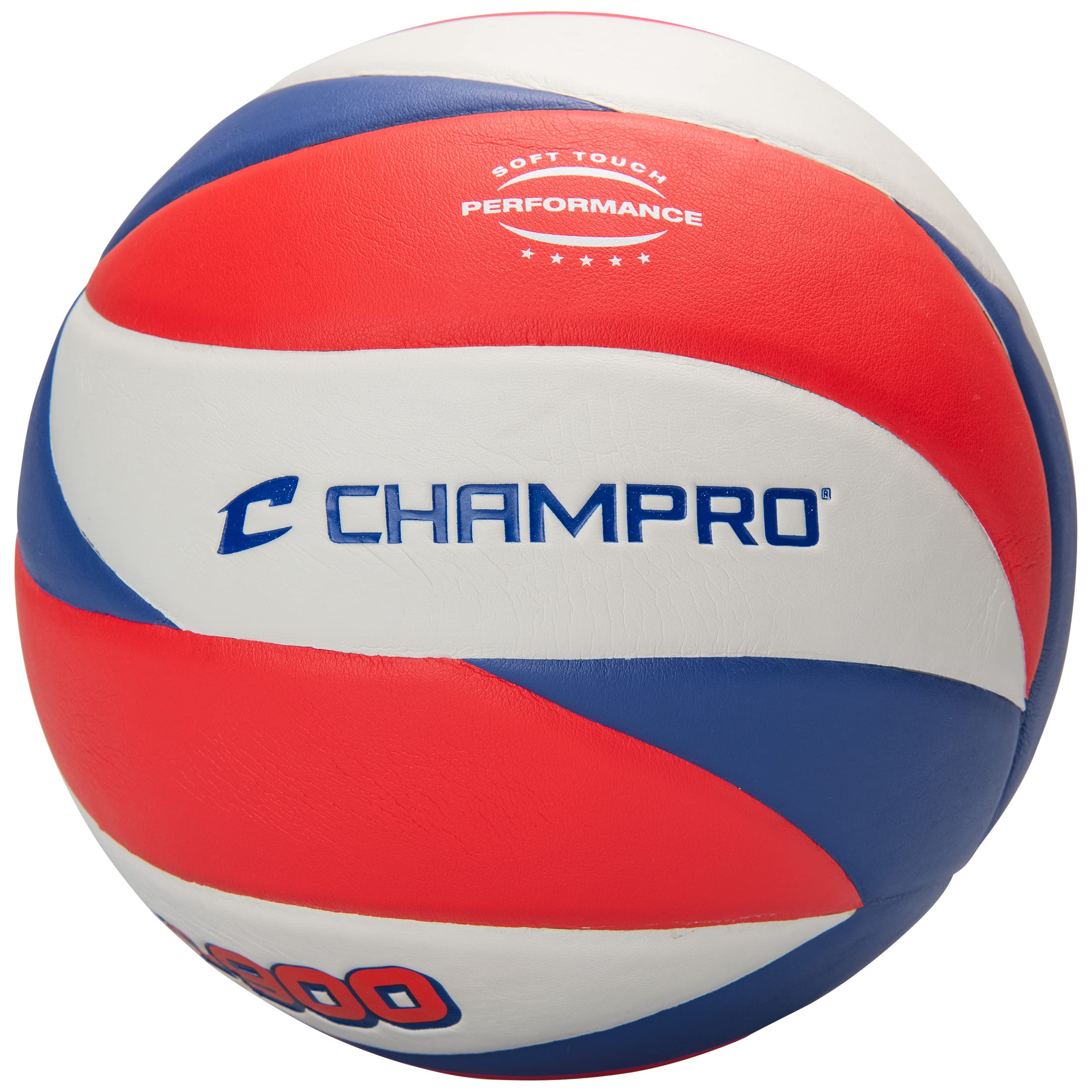 Champro Wave Soft Touch Pro Performance Volleyball, Red, White, and Blue