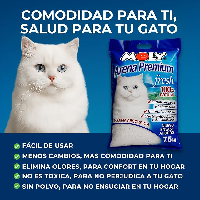 Foto 6 de 7 de MOLY Arena de Gatos de Sílice 1,8 kg