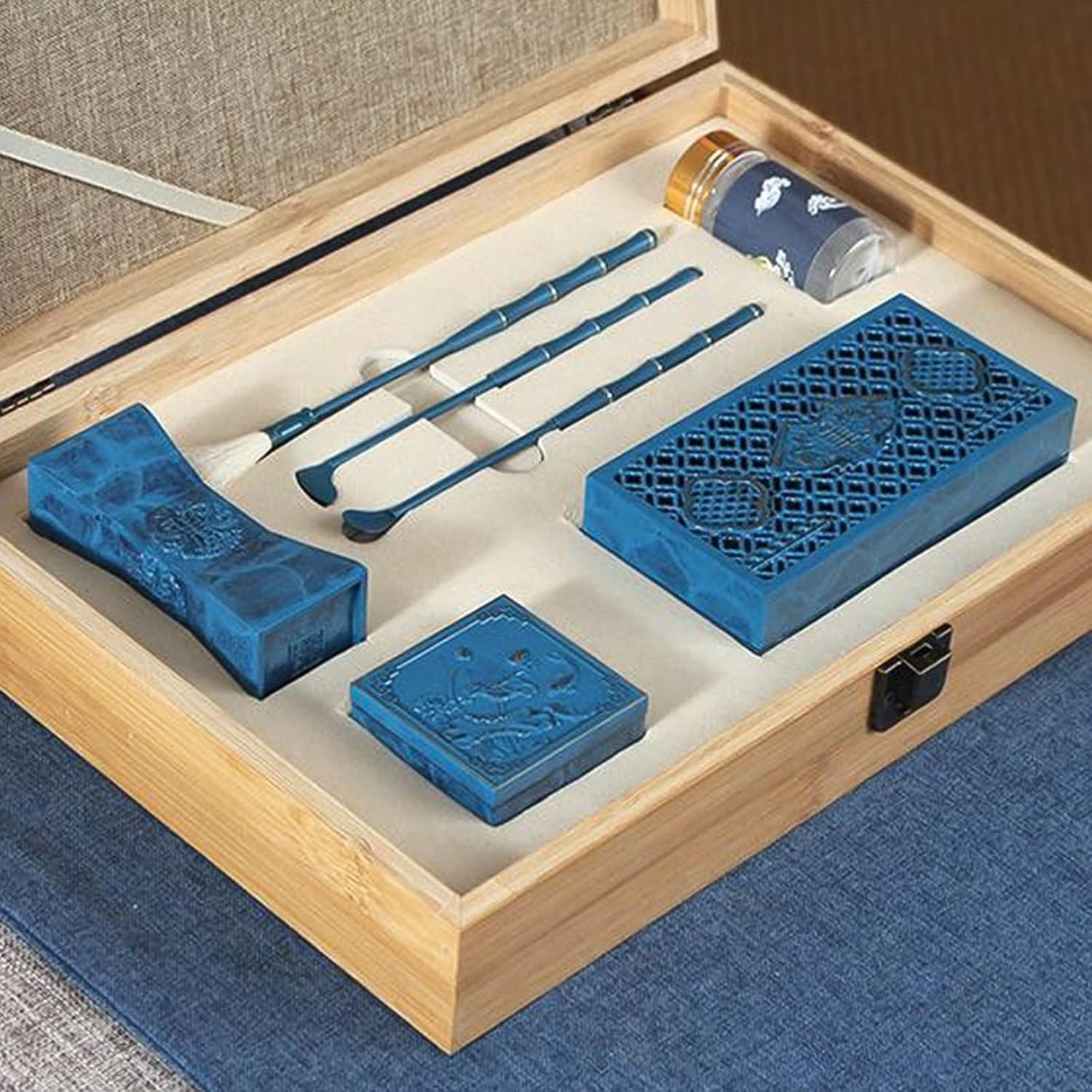 DIY Home Fragrance Accessories, 8 Pcs Brass Incense Making Kit, with Backflow Tower Incense Cone Molds and Accessories, for Meditation, Chinese Gift (no Spice)