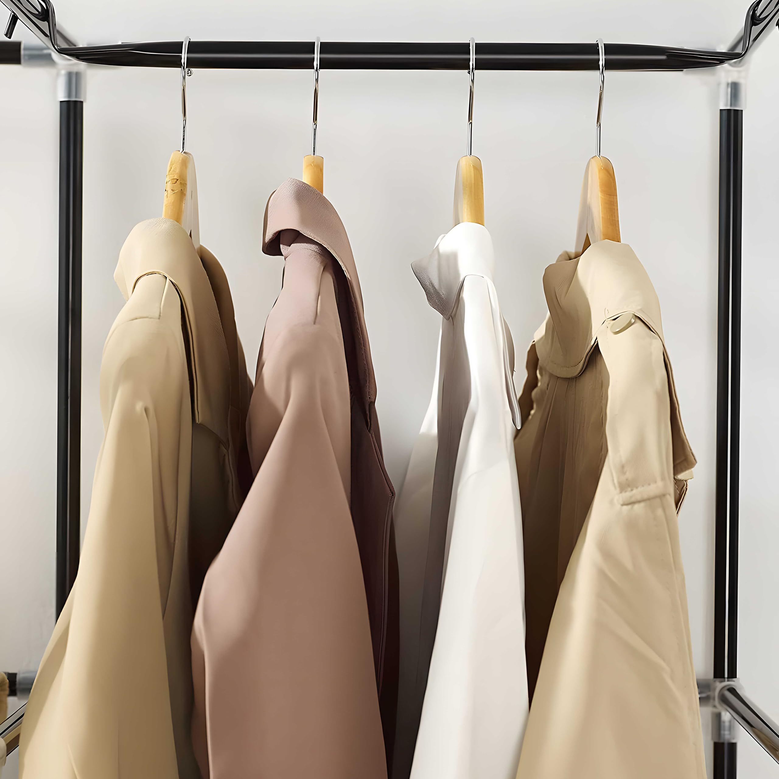 Retoo Kleiderschrank Aus Stoff, Stoffkleiderschrank, Faltschrank, Reißverschluß, Stoff, Kleiderständer, Aufbewahrung für Taschen, Spielzeug,Schuhe Graue, Farbe