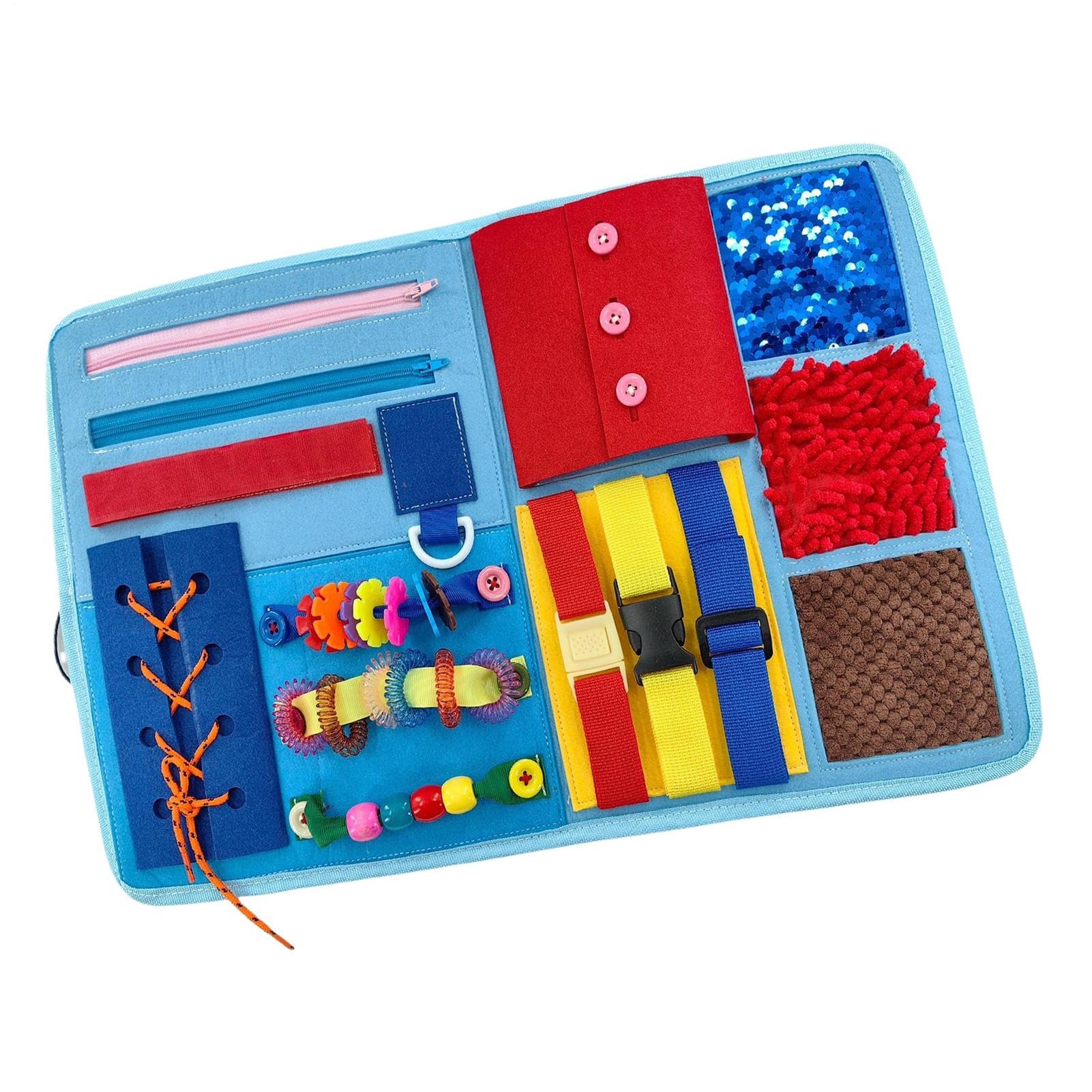 Zappeldecke für Erwachsene – Demenz-Sensorkissen | Beruhigungsbrett für Kinder, Fidget-Aktivitätsspielzeug | Alzheimer-Entlastungsmatte für Senioren, Angst, Stress, Spannung, Stimmung, Gedächtnisverlu