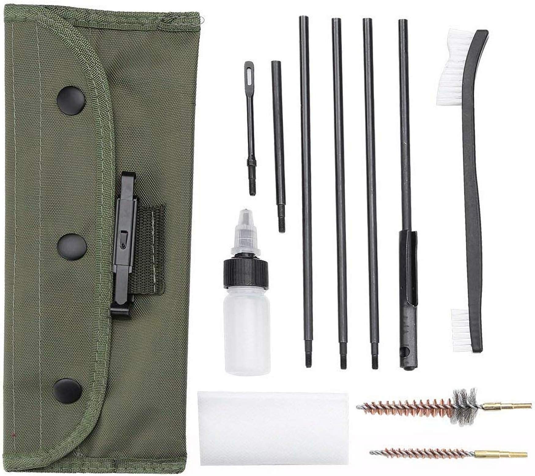 Gun Cleaning Kit Set 12 In 1,Portable Brush Rod Nylon Brush Tools,Rifle Cleaning Kit Compatibel With 22lr,223, 257.