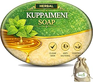 Saara Herbal Fresh Kuppaimeni Herbal Body Soap | Plant Extract Bath Bar | Made in India Soap