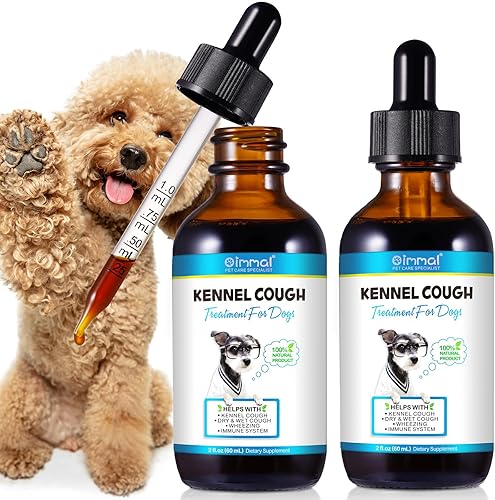 SDJUFEI Tos de perrera para perros, 2.3 fl oz (2.0 fl oz), gotas de hierbas para todas las razas y tamaños, suplemento para la picazón de los