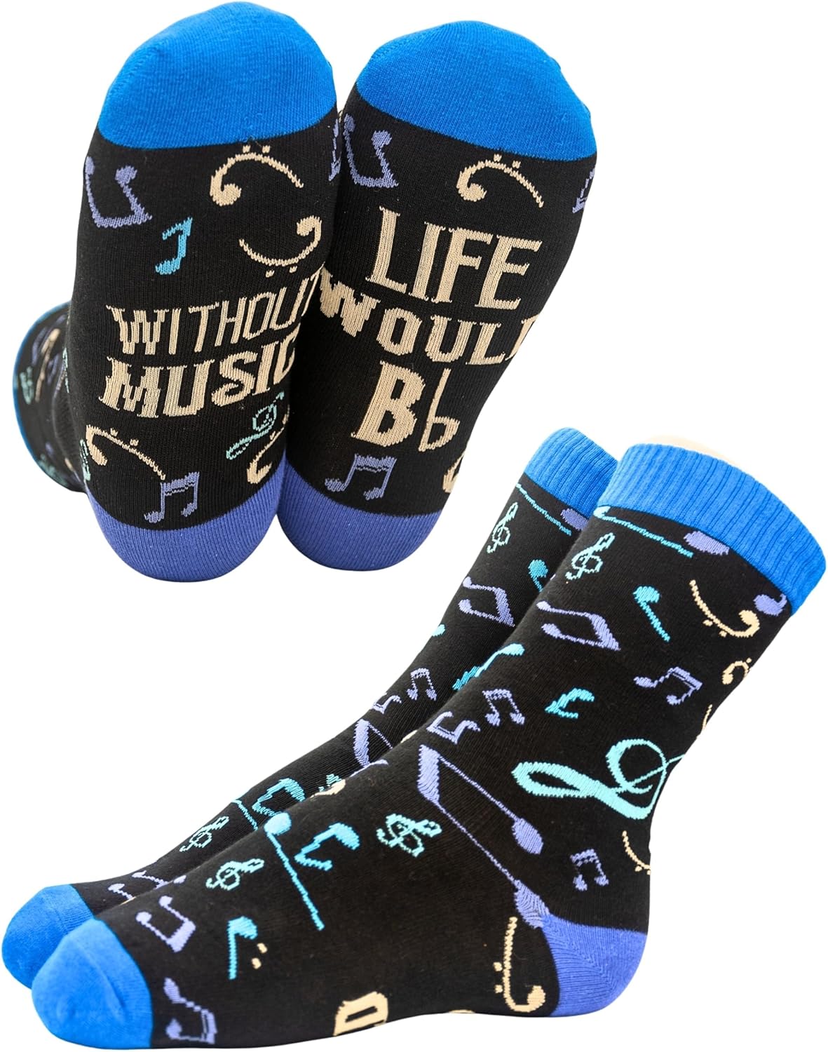 InnoBeta Music Lover Socks, Music Gifts for Women Men, One Size Crew Socks