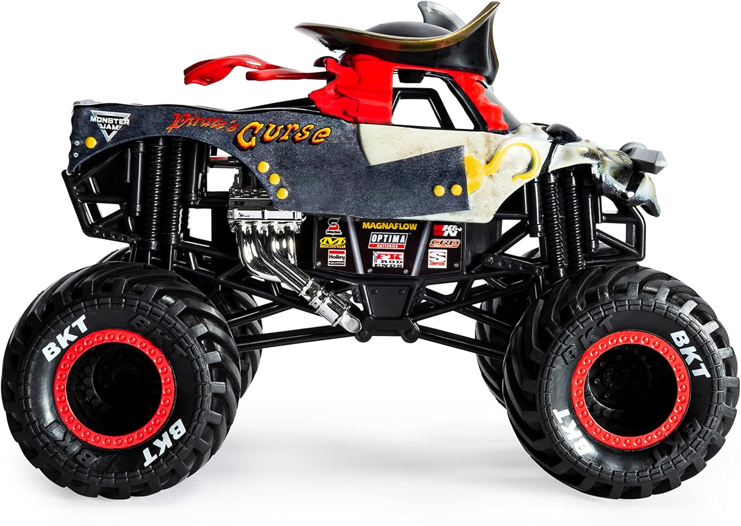 Monster Jam, Official Pirate's Curse Monster Truck, Collector Die-Cast Vehicle, 1:24 Scale, Kids Toys for Boys and Girls Ages 3 and up