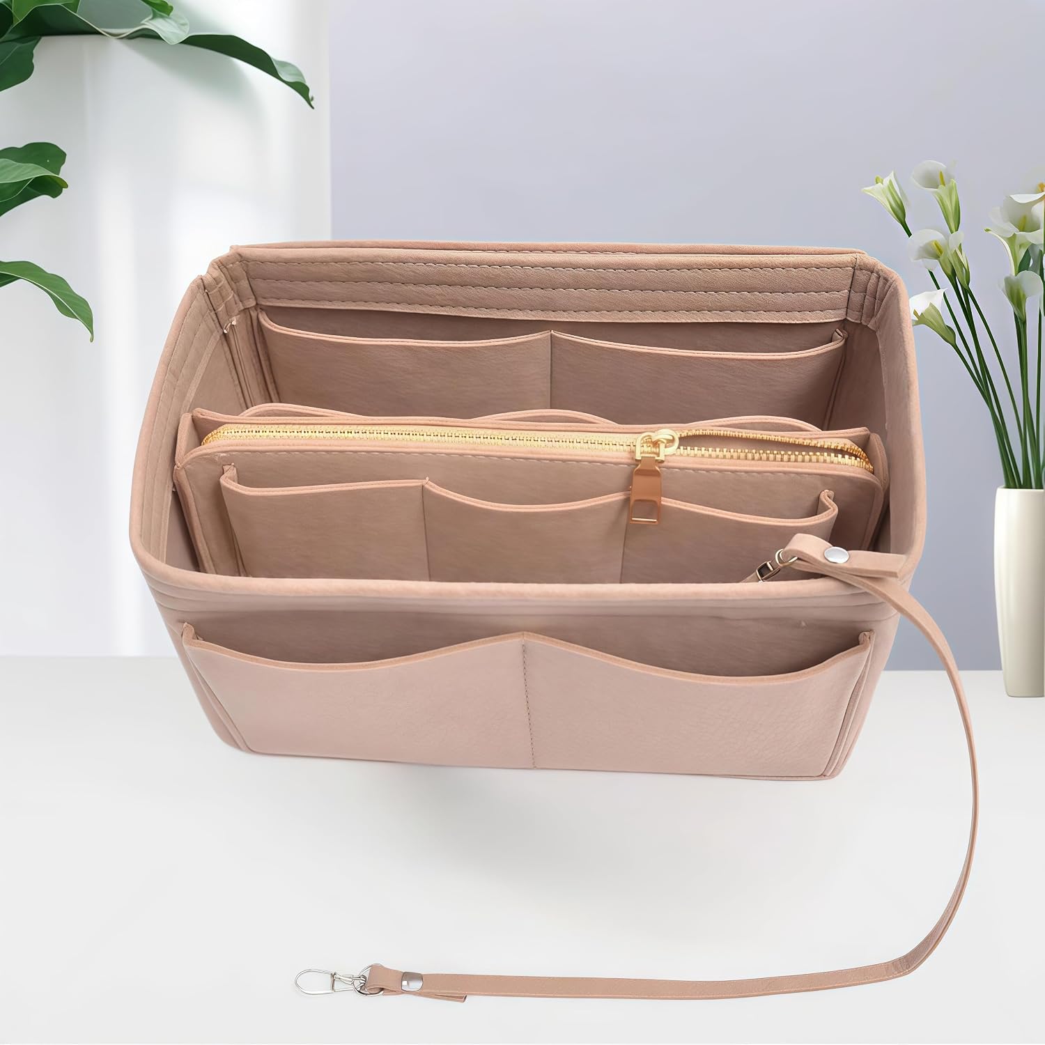 Felt Tote Bag Organizer Insert,Purse Organizer Insert, Handbag Dividers for Inside Purse