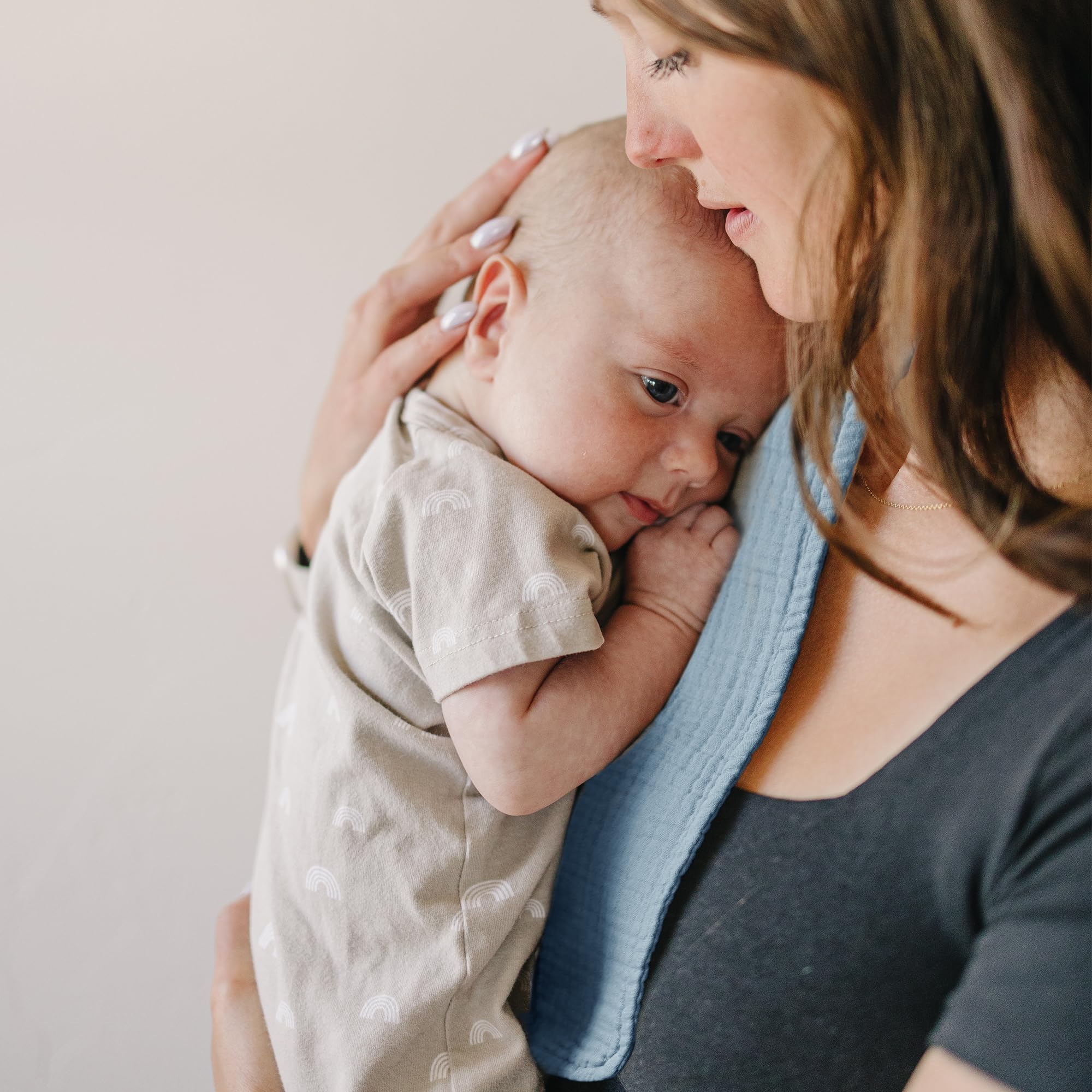 Konssy Juegos de Ropa de arpillera para bebé Muslin para Unisex - Paquete de 6 Ropa ardiente de algodón Grande 100% algodón para recién Nacidos, niñas y niños