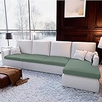 Vista 50 de EFELIM Funda de cojín seccional de 4 piezas para sofá en forma de L, funda elástica para sofá de 1, 2, 3 asientos, funda antideslizante para sofá