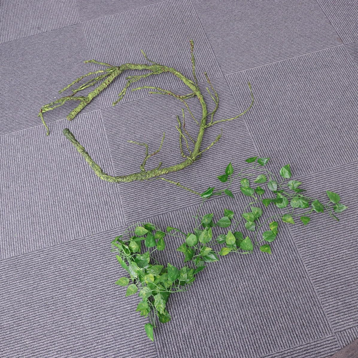 Reptile Jungle Vines PVC Steel Wire 3pc Curved Aquarium Decor image 3