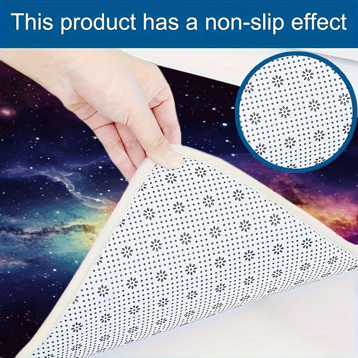 Galaxy in The Universe Kitchen Mats with 2PCS Non-Slip Washable,Kitchen Rug Heavy Duty Durable, Floor Mats for Kitchen,Office,Sink,Laundry