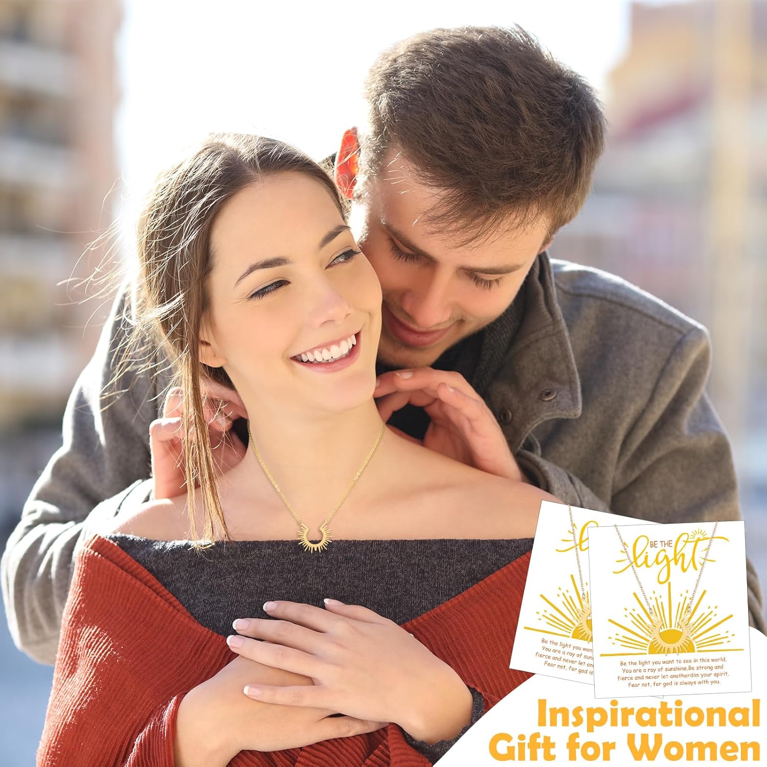 Landical 12 Sets Gold Sun Necklace with Bible Verses Cards Christian Party Gifts for Women Sun Pendant Necklace Bulk for Christian Religious Jewelry Gifts - Image 4