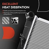 Vista 5 de A-Premium Conjunto de radiador de refrigerante del motor compatible con Kia Optima 2016 2017 2018 2019 2020 L4 1.6L transmisión manual