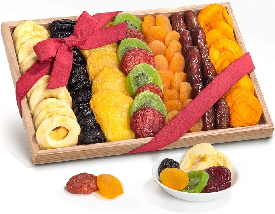 Simply Dried Fruit Gift Tray Basket Arrangement Nut Free for Holiday Birthday Healthy Snack Business Gourmet Food Platter 25 oz