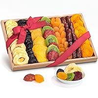 Vista 1 de Simply Dried- Bandeja de regalo de frutas, sin nueces, para vacaciones, cumpleaños, aperitivos, negocios, comida gourmet de 25 onzas