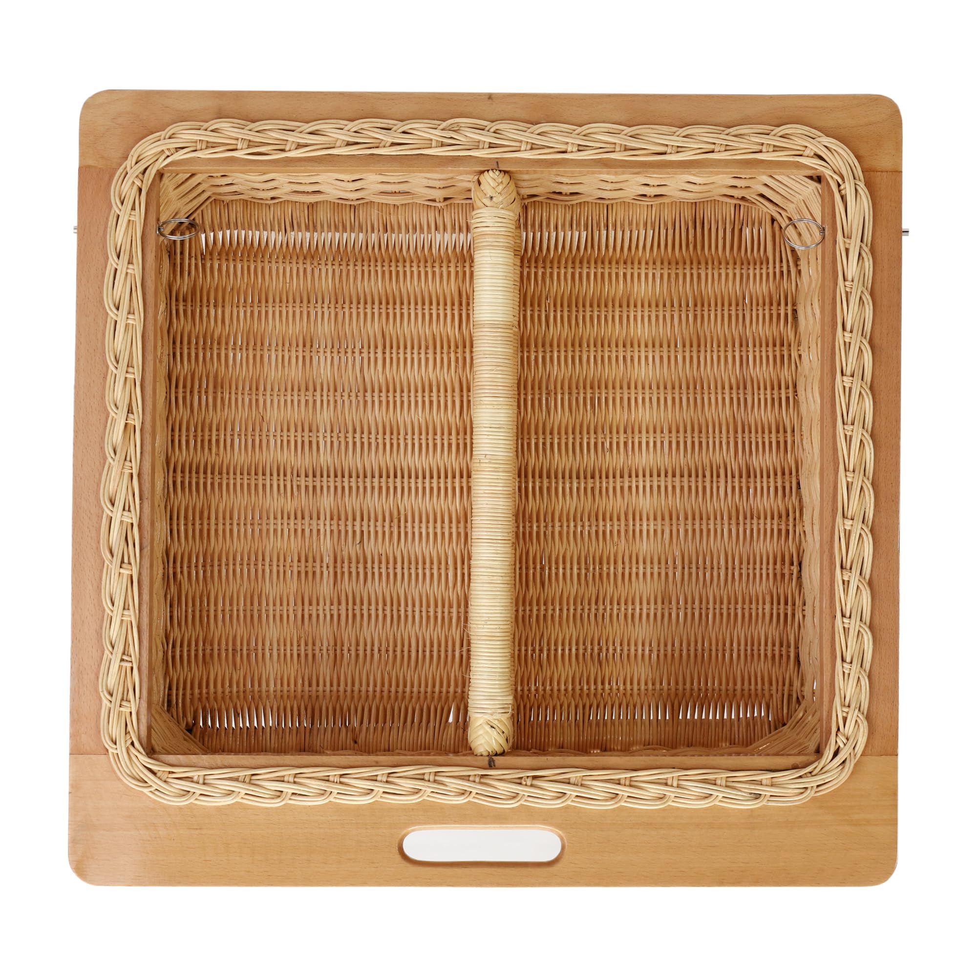 wudflex Wicker Basket for Modular Kitchen For Vegetables (20 inches width including channel) (20" W X 18" D X 8" H(single partition))-image-9