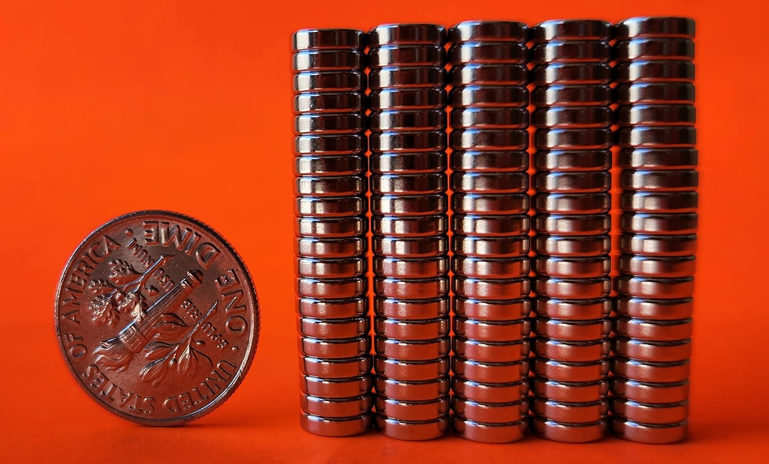 Super Strong 100 Neodymium 1/4 in X 1/16 Permanent disc