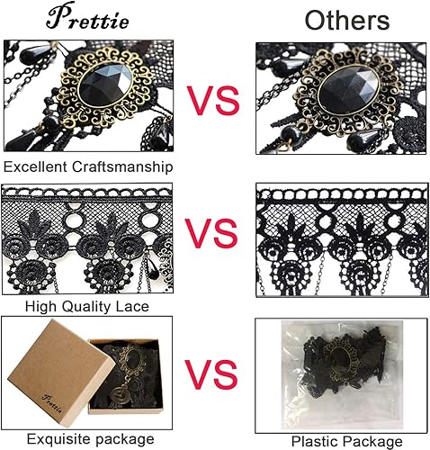 Miniatura 5 de Gargantilla para Steampunk Halloween Punk fiesta de disfraces retro engranaje reloj engranaje engranaje mujeres gótico negro collares de encaje